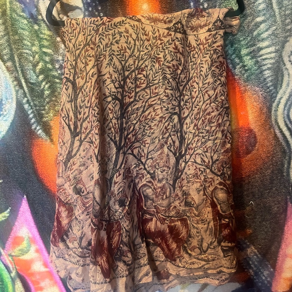 Vintage Bohemian Shimmering Wrap Skirt